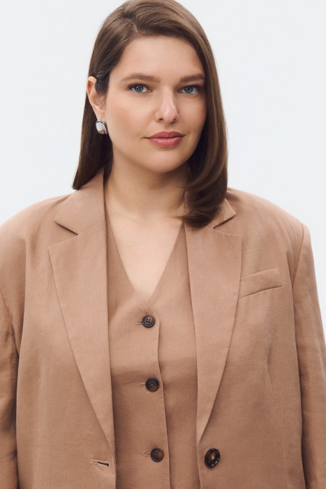 жакет изо льна из россии вид сбоку