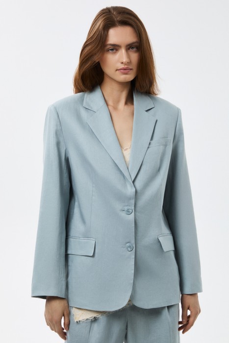 жакет изо льна от бренда снежная королева вид слева