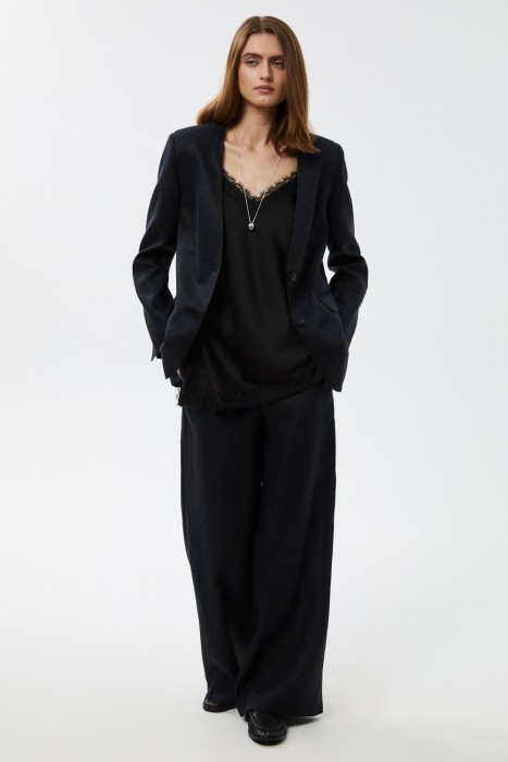 жакет изо льна от бренда снежная королева вид слева