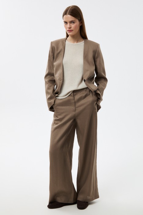 жакет изо льна от бренда снежная королева вид слева