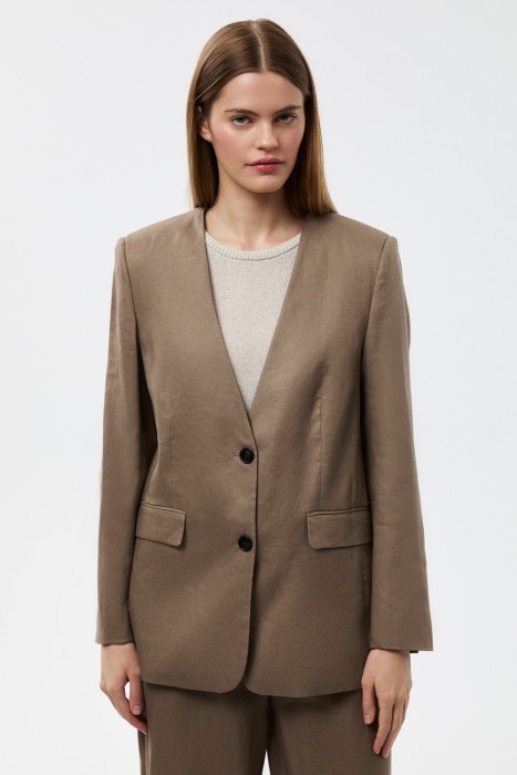 жакет изо льна из россии вид сбоку