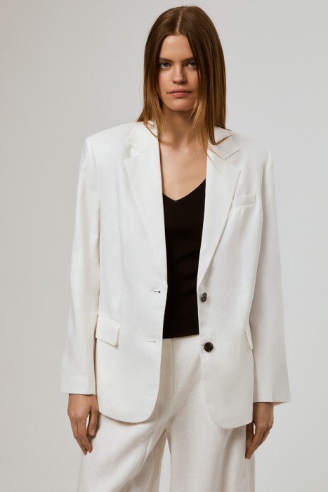 жакет изо льна от бренда снежная королева вид слева