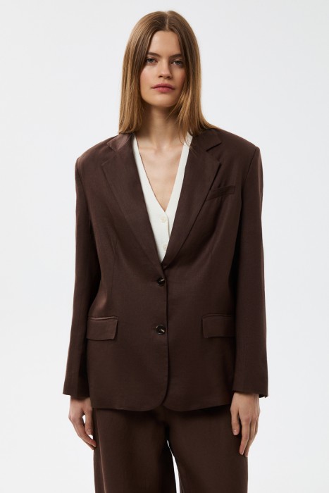 жакет изо льна от бренда снежная королева вид слева