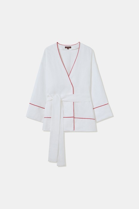 жакет-кимоно изо льна от бренда снежная королева вид слева