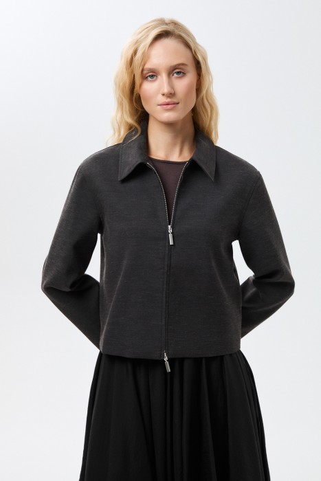 жакет на молнии от бренда снежная королева вид слева