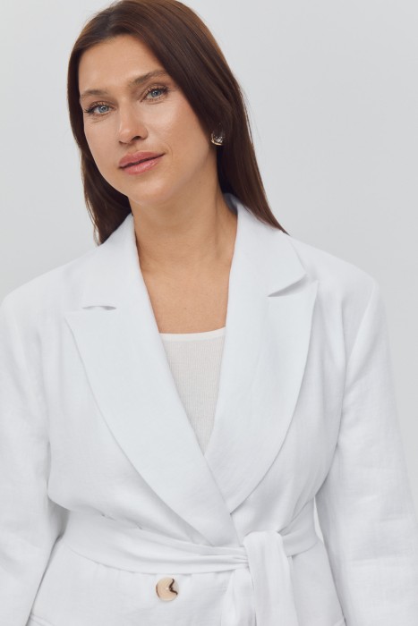 жакет с поясом из россии вид сбоку