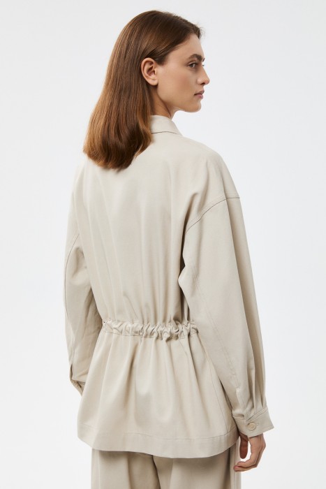 жакет с поясом из россии вид сбоку