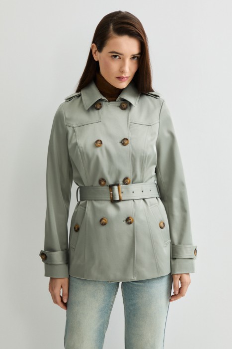 жакет-тренч от бренда снежная королева вид слева