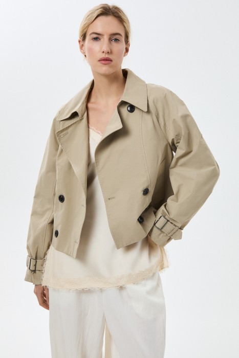 жакет-тренч от бренда снежная королева вид слева