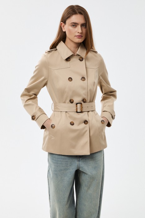 жакет-тренч от бренда снежная королева вид слева