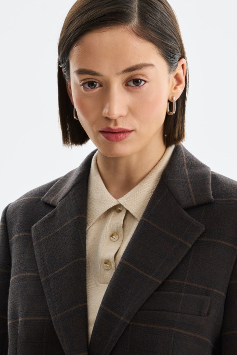 жакет в клетку из россии вид сбоку