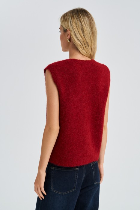 жилет из шерсти альпаки по цене 2600 руб вид справа