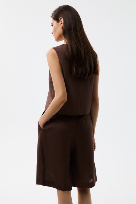 жилет из смесового льна по цене 3680 руб вид справа