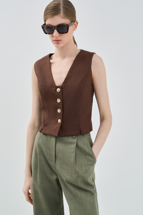 жилет изо льна 754677003 фотография