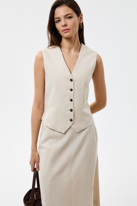 жилет от бренда снежная королева вид слева