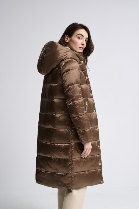 зимнее пальто с капюшоном по цене 6880 руб вид справа