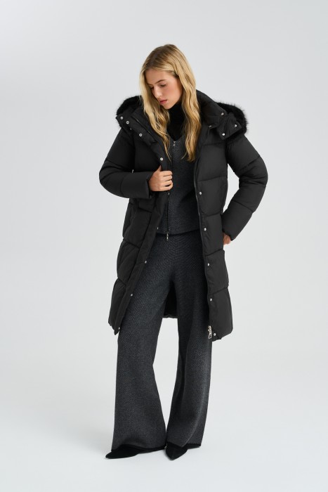 зимнее пальто с капюшоном 787625003 фотография