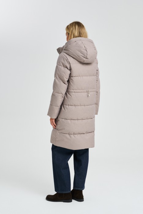 зимнее пальто с капюшоном по цене 9450 руб вид справа