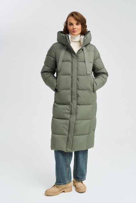 зимнее пальто с капюшоном 787628003 фотография