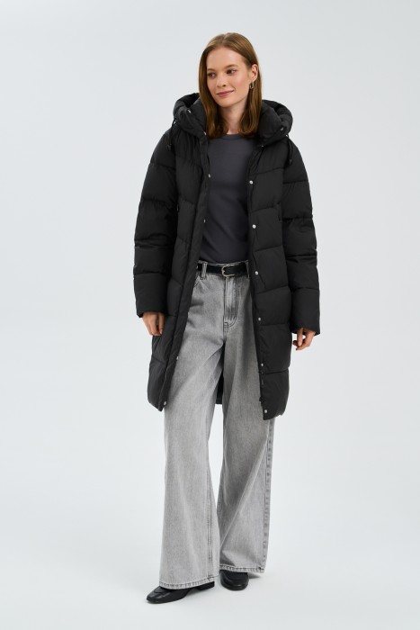 зимнее пальто с капюшоном 787645003 фотография