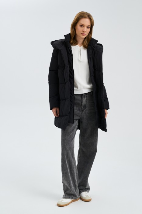 зимнее пальто с капюшоном 779548003 фотография