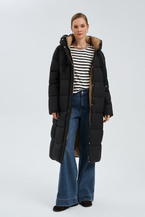 зимнее пальто с капюшоном 787623003 фотография