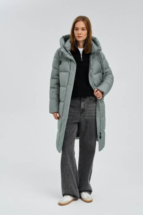 зимнее пальто с капюшоном 774377003 фотография