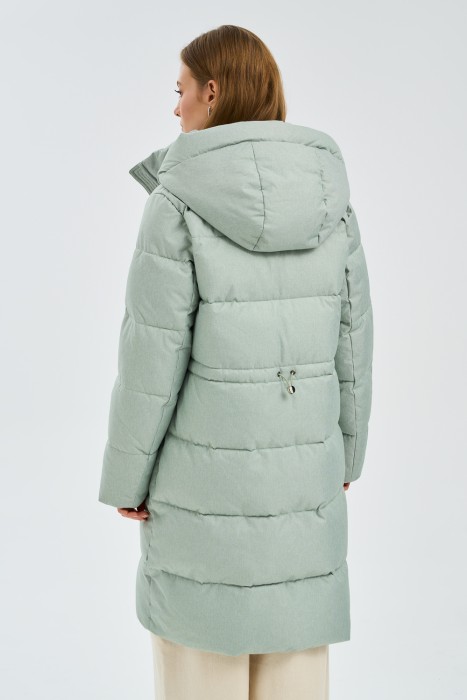 зимнее пальто с капюшоном по цене 7820 руб вид справа