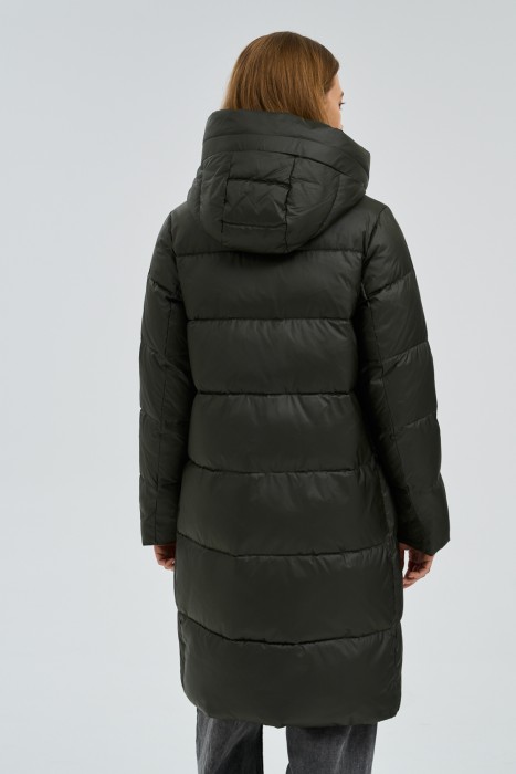 зимнее пальто с капюшоном по цене 5940 руб вид справа