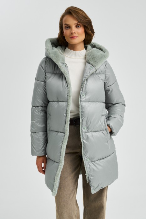 зимнее пальто с капюшоном 790233003 фотография