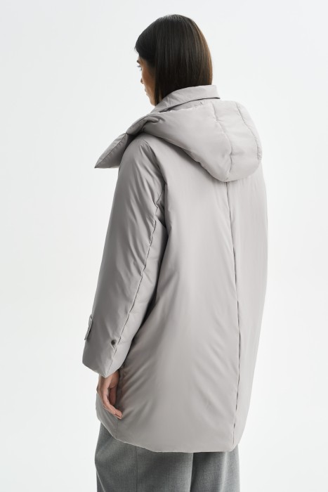 зимнее пальто с капюшоном по цене 4360 руб вид справа