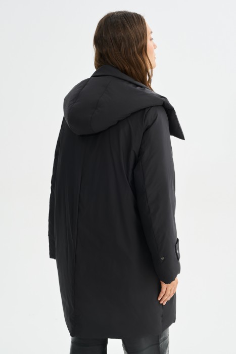 зимнее пальто с капюшоном по цене 5490 руб вид справа