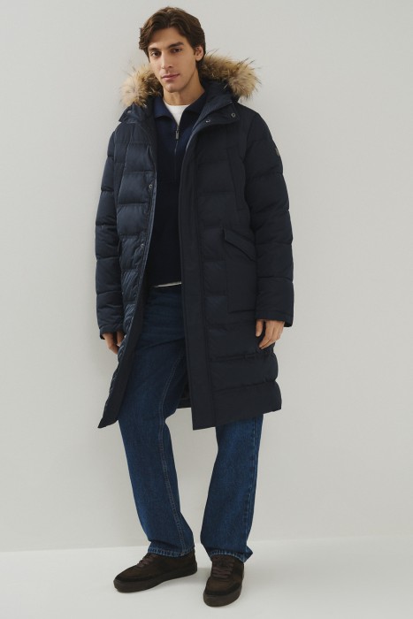 зимнее пальто с капюшоном 771140003 фотография