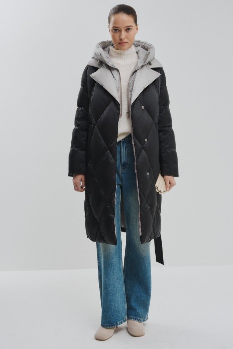 зимнее пальто с капюшоном 783470003 фотография