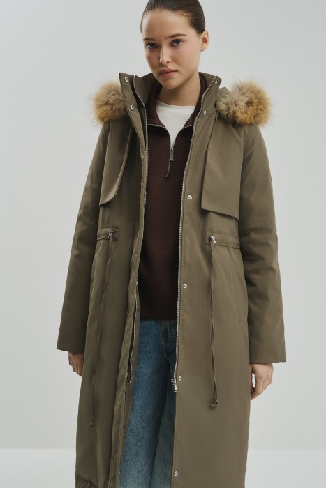 зимнее пальто с капюшоном 774075003 фотография