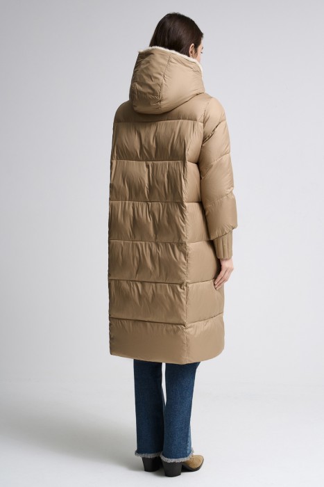 зимнее пальто с капюшоном по цене 8720 руб вид справа