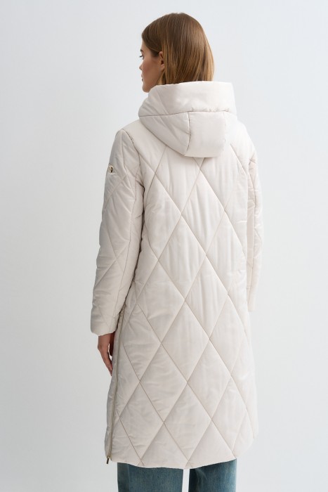 зимнее пальто с капюшоном по цене 8390 руб вид справа