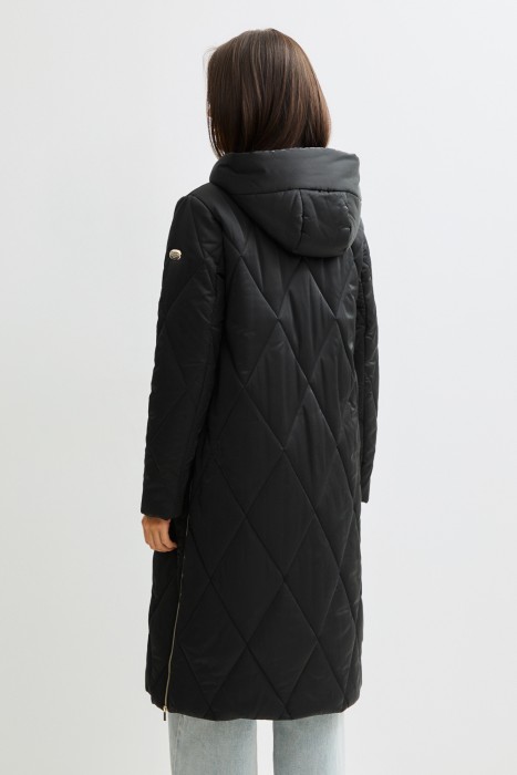 зимнее пальто с капюшоном по цене 7980 руб вид справа