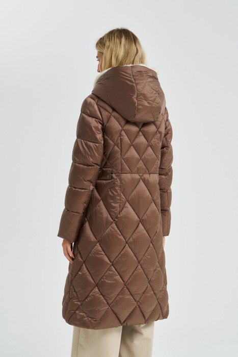 зимнее пальто с меховой отделкой по цене 12470 руб вид справа