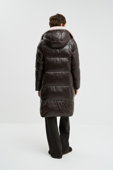 зимнее пальто с меховой отделкой по цене 6520 руб вид справа