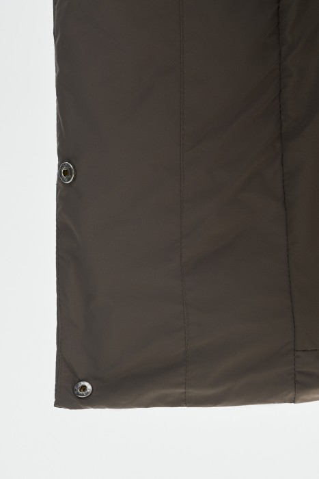 зимнее пальто с поясом из россии вид сбоку