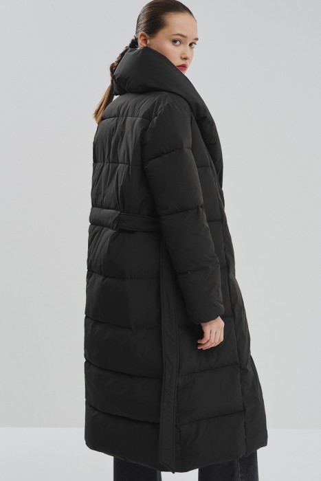 зимнее пальто с поясом по цене 6680 руб вид справа