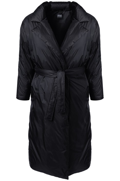 зимнее пальто с поясом 781086003 фотография