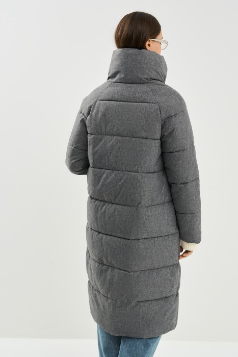 зимнее пальто с воротником-стойкой по цене 4560 руб вид справа