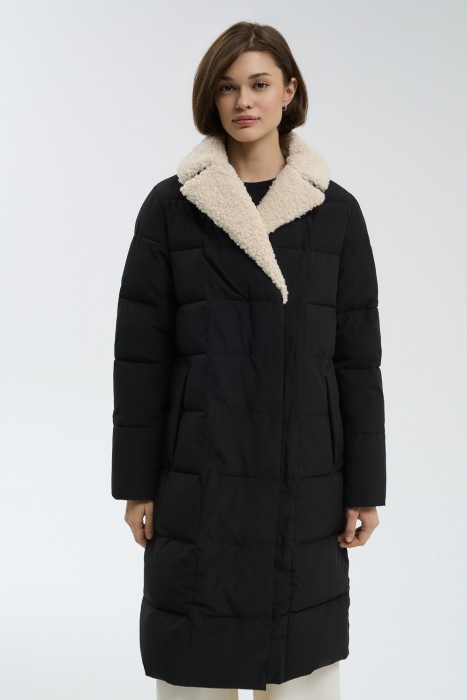 зимнее пальто от бренда снежная королева вид слева