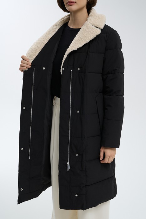 зимнее пальто из россии вид сбоку