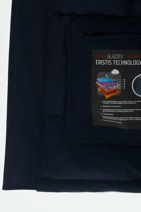 зимняя куртка с капюшоном из россии вид сбоку