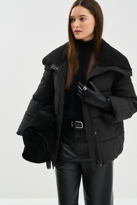 зимняя куртка с меховой отделкой 790170003 фотография