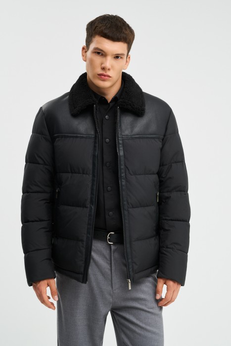 зимняя куртка с меховой отделкой 777126003 фотография