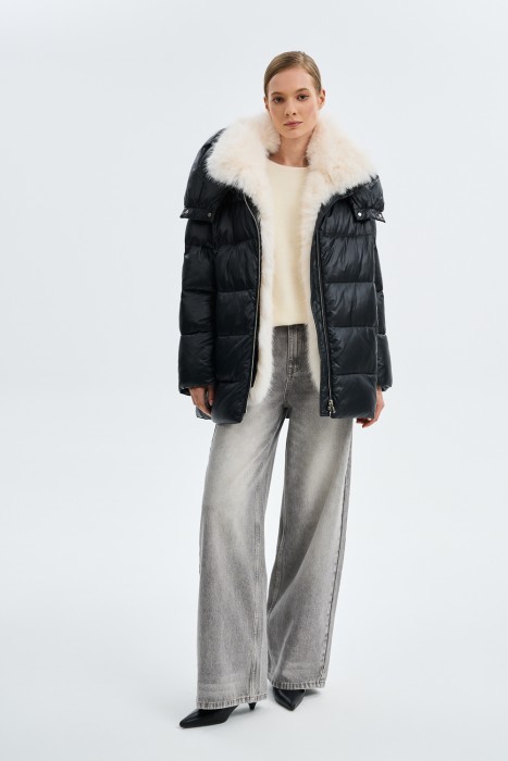 зимняя куртка с меховой отделкой 787851003 фотография